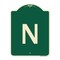 Signmission Designer Series Sign W/ Letter N, Green & Tan Heavy-Gauge Aluminum Sign, 24" x 18", G-1824-22938 A-DES-G-1824-22938 - alternate 1